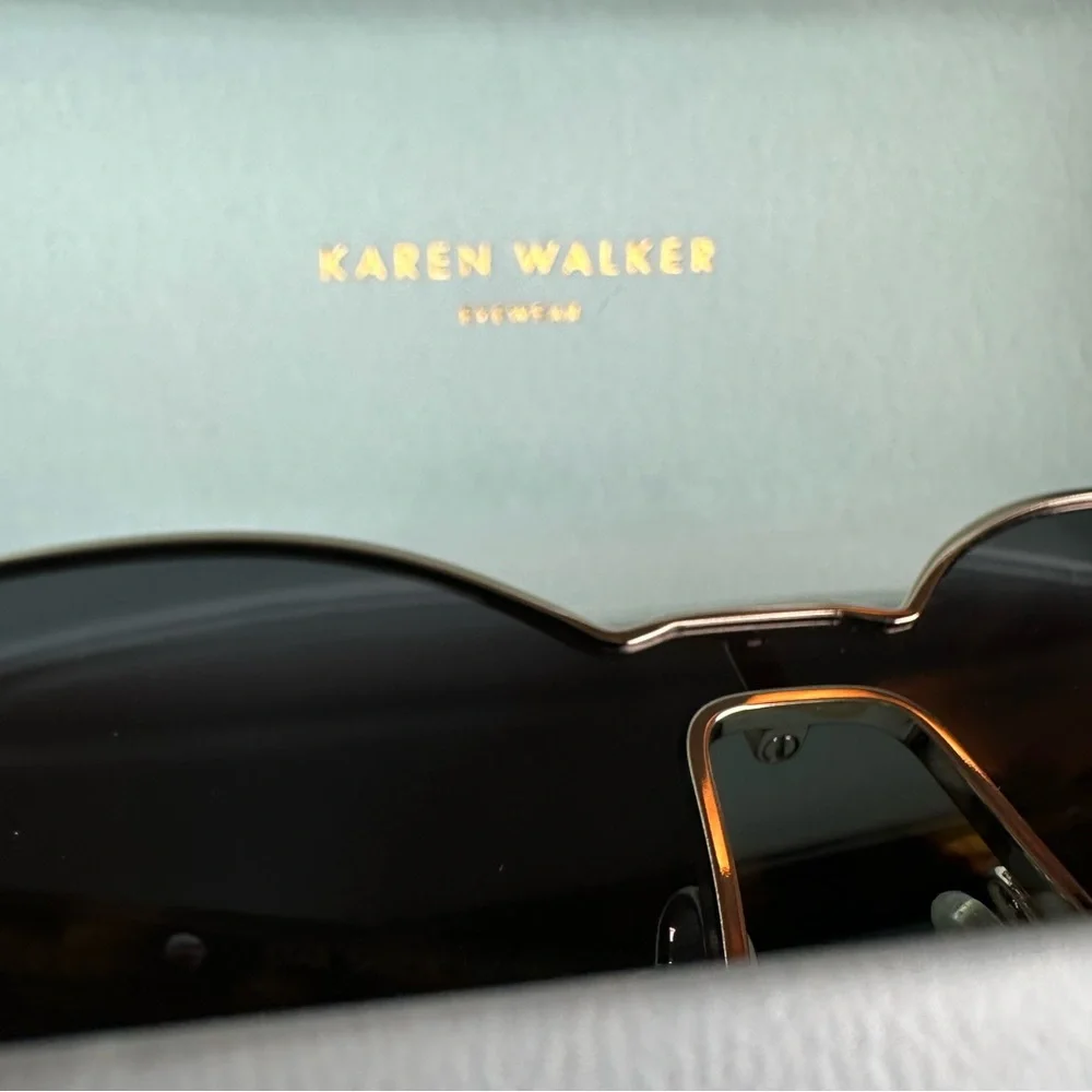 Karen Walker Tortoise and Gold Sunglasses